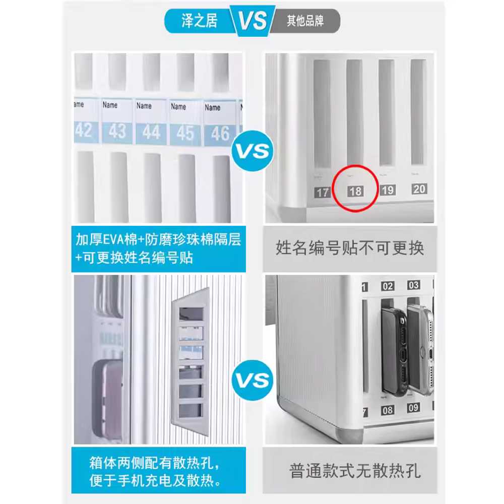 휴대폰 보관함 수거함 잠금장치 감옥 학교 학원 회사 24개 보관 - 상세 이미지 4