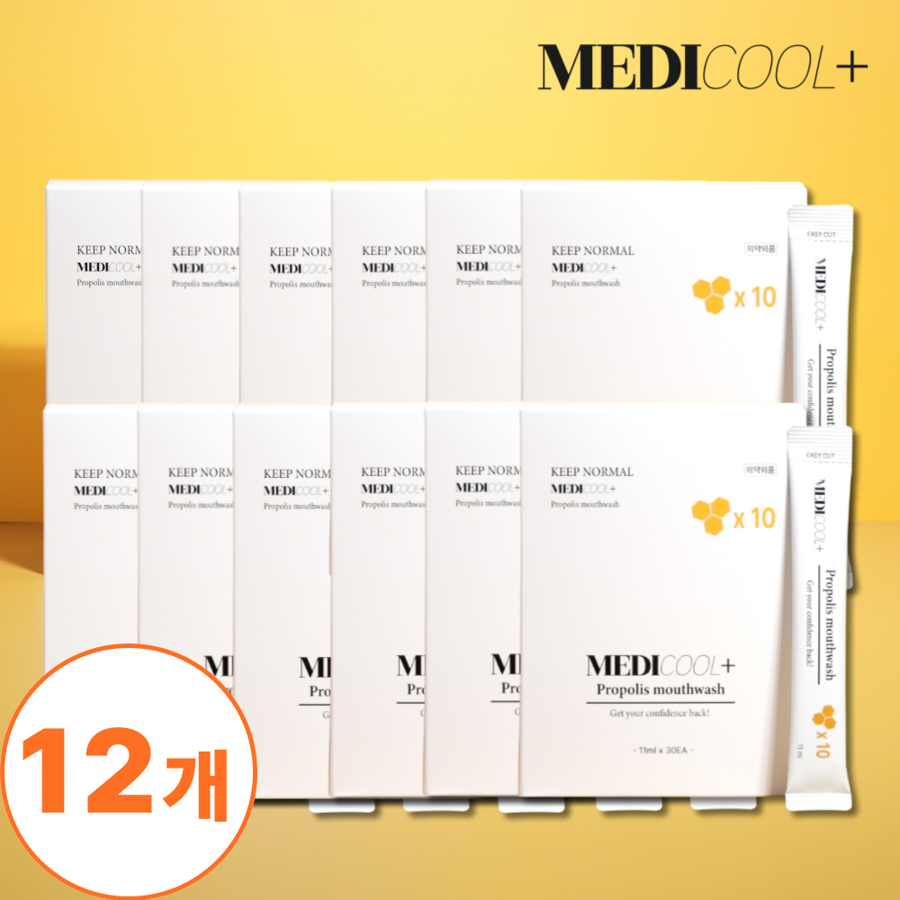 (6+6) 메디쿨텐 천연프로폴리스 잇몸가글 구강청결제 스틱 휴대용일회용 잇몸염증 - 메인 이미지