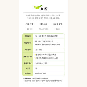 태국이심 eSIM 5G 로컬망 치앙마이 방콕 코사무이 AIS 무제한 3일... 솔직 후기 | 실사용자 리뷰 분석 - 상품 이미지 4