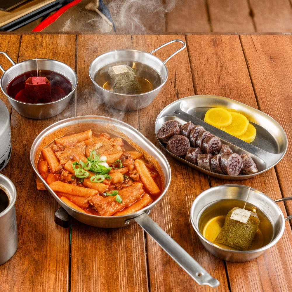백팩킹용 스테인레스 메스킷반합 304스텐 미군반합