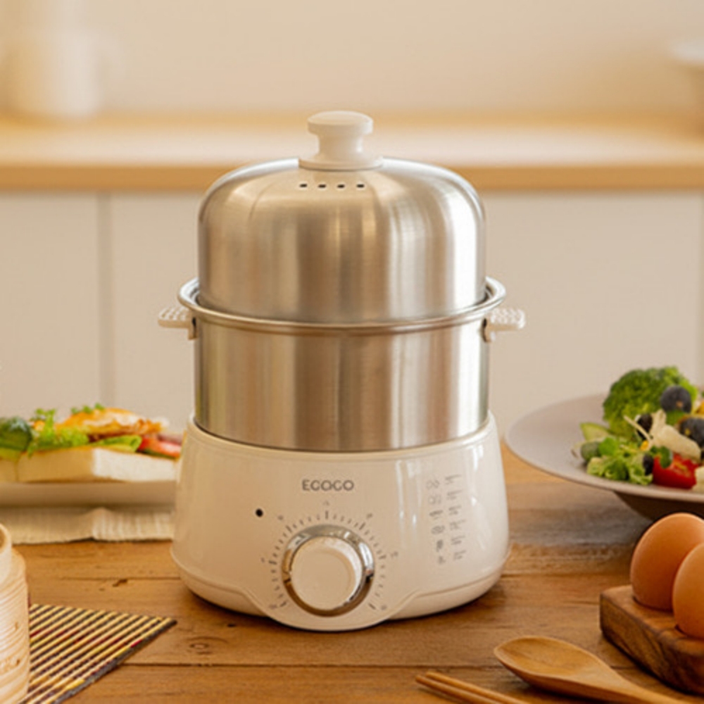 계란찜기 삶는법 멀티쿠커 삶는기계 전기 삼기 달걀 에그 스텐 호빵 만두 만능 스팀 2단