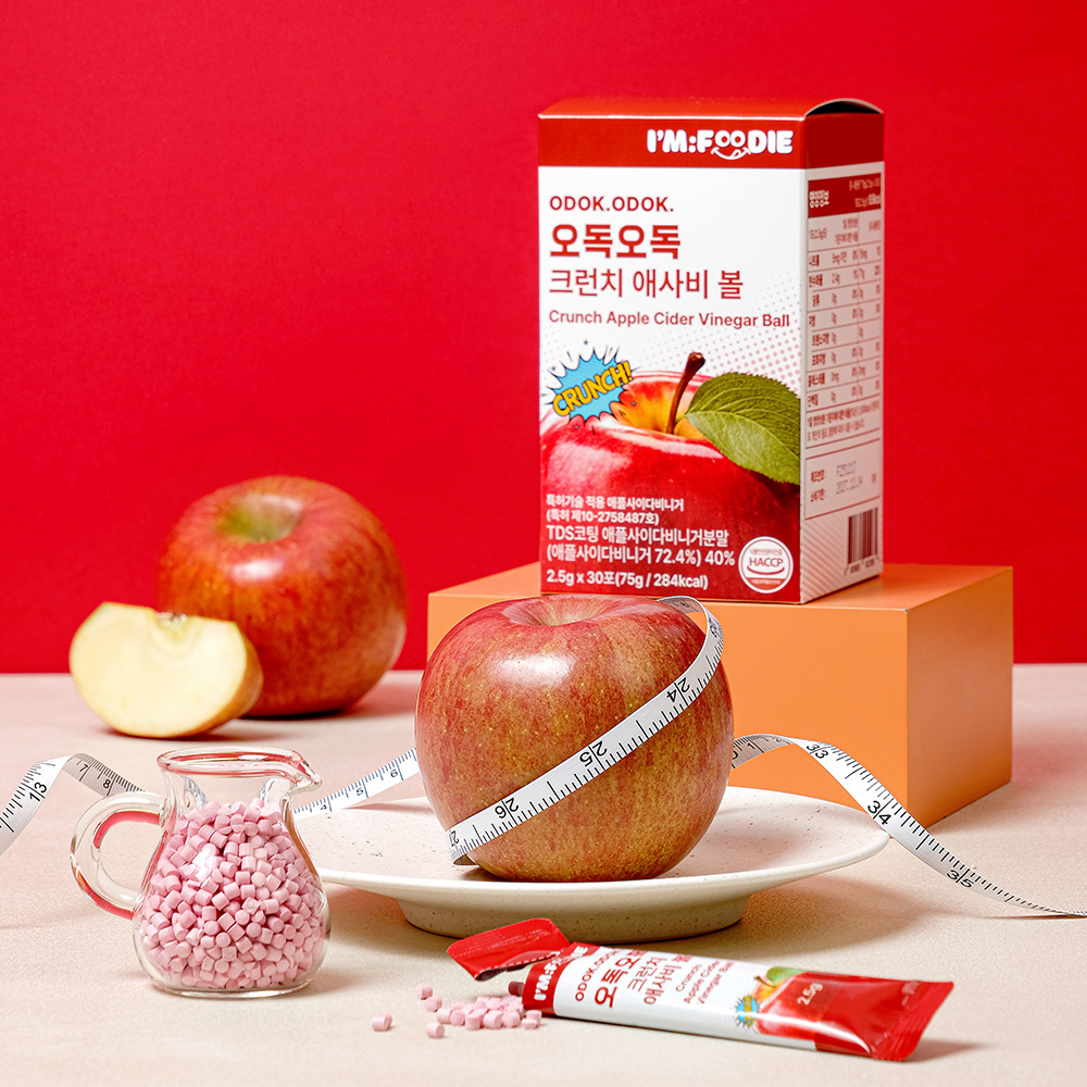 아임푸디 오독오독 크런치 애사비 볼 애플사이다비니거 사과초모식초 30포, 6개 이미지 8