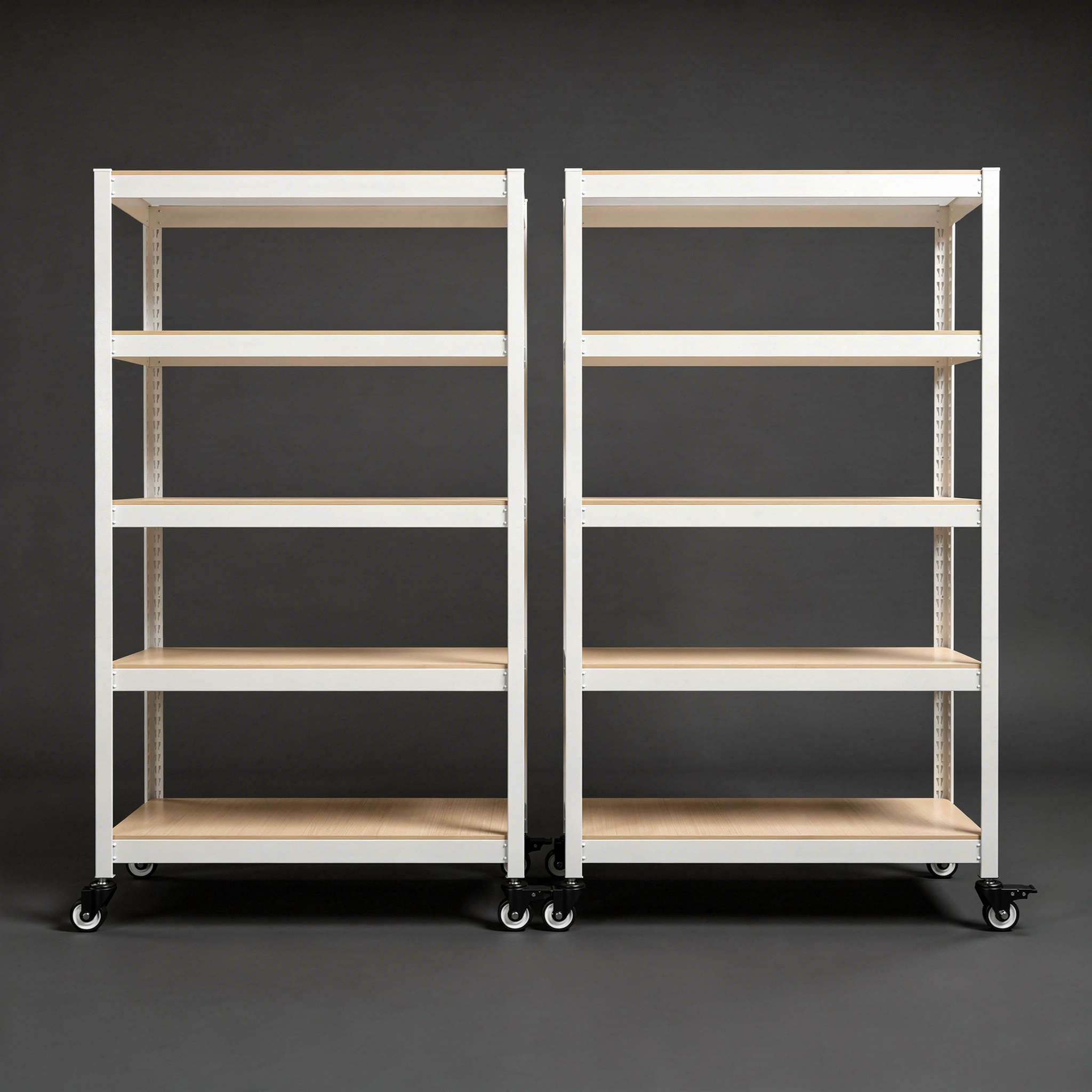 바퀴선반 바퀴달린 선반 이동식 트롤리 5단 12T합판 수납장 세탁실 틈새 300300900