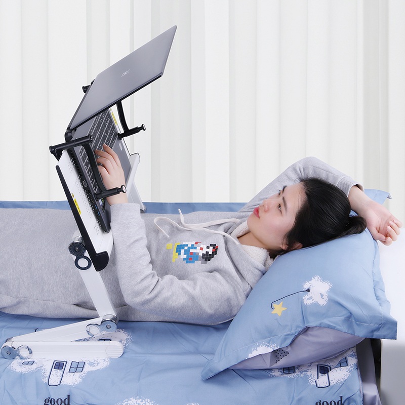 누워서보는독서대 노트북거치대시리즈 알루미늄합금 접이식 각도조절 높이조절 다용도 침대용 - 상세 이미지 2