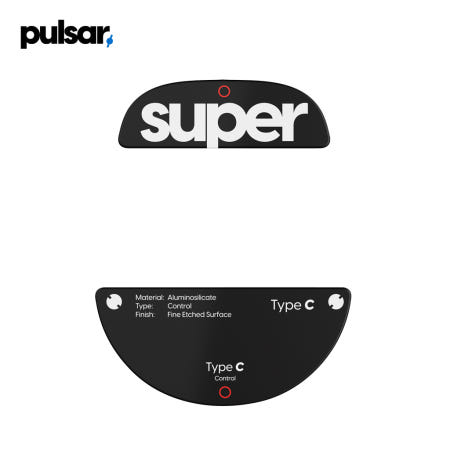 펄사 TenZ Edition 슈퍼글라이드 타입-C 블랙 텐즈 시그니쳐 유리 마우스피트 Superglide Type-C Black