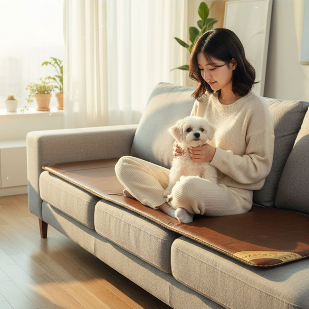 3H 한일온열기 그래핀 탄소 카본 방수원단 전기방석 쇼파 온열 캠핑 차박-브라운 3인용 50x140 제품 이미지