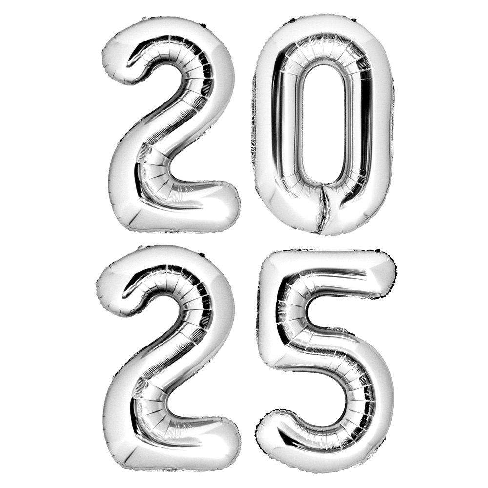 숫자은박풍선(대)실버2025패키지 - 상품 이미지