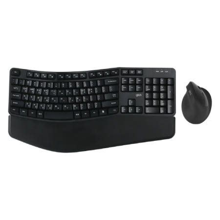 지클릭커 지클릭커 오피스프로 에르고M EMK100 PLUS 무선 키보드 마우스 세트 블랙