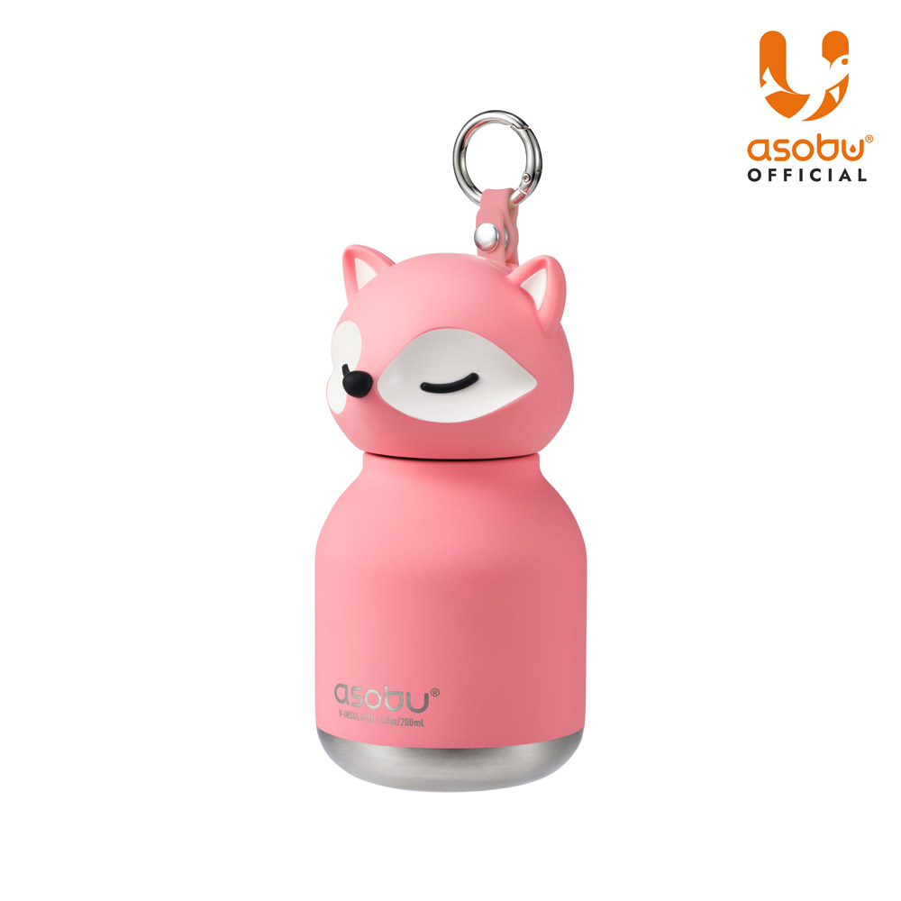 아소부 스테인레스 보온보냉 키링 텀블러 미니 베스티 200ml, 핑크팍스 - 상품 이미지