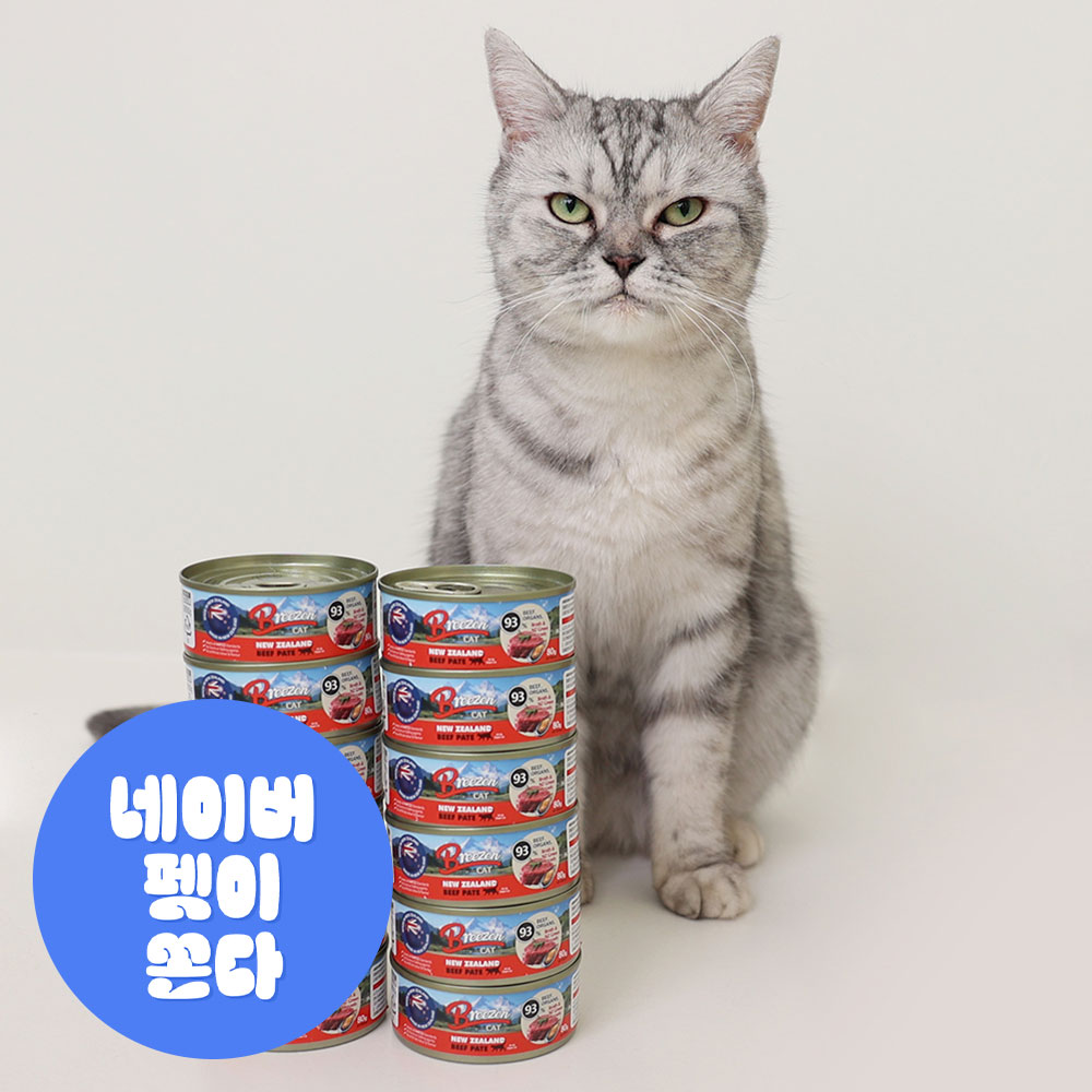 브리젠 뉴질랜드산 전연령 고양이 주식캔 습식사료 파테 비프, 80g, 12개 상세 이미지 2