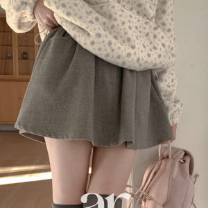 울 미니 벌룬 포켓 뒷밴딩 스커트 sk7601 착용 후기 | 사이즈/핏 총정리 - 상품 이미지 2