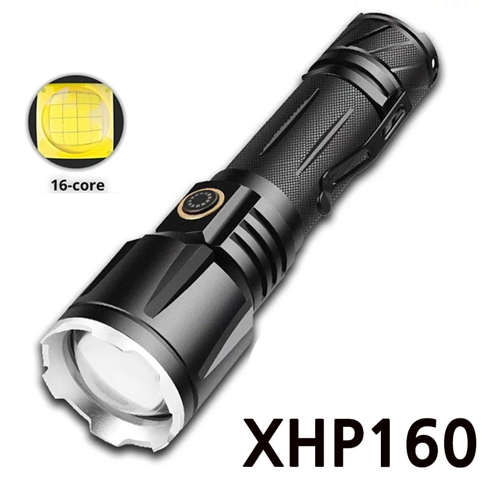 XHP160칩 LED 충전식 줌 라이트 랜턴 손전등 후레쉬 - 메인 이미지
