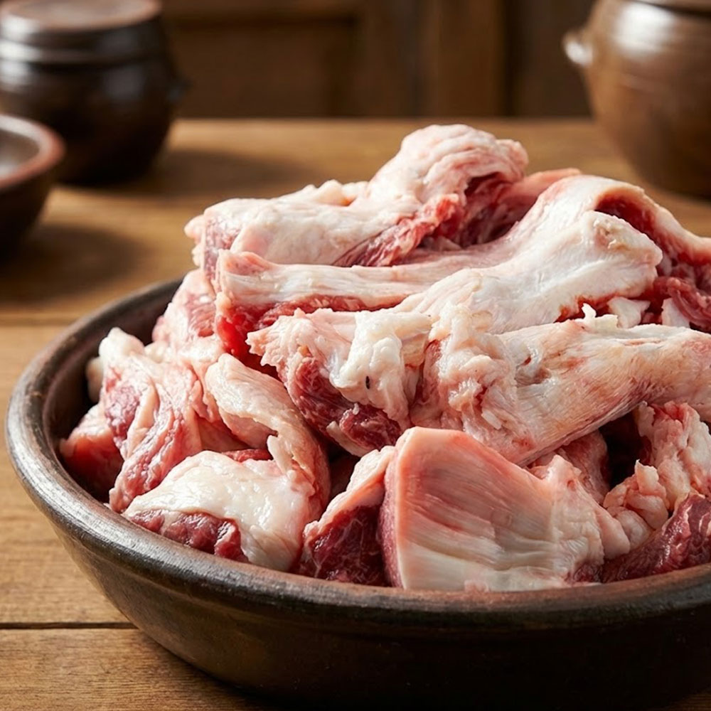 허우적 1++ 한우 스지 1kg 탕 수육용 - 상세 이미지 2
