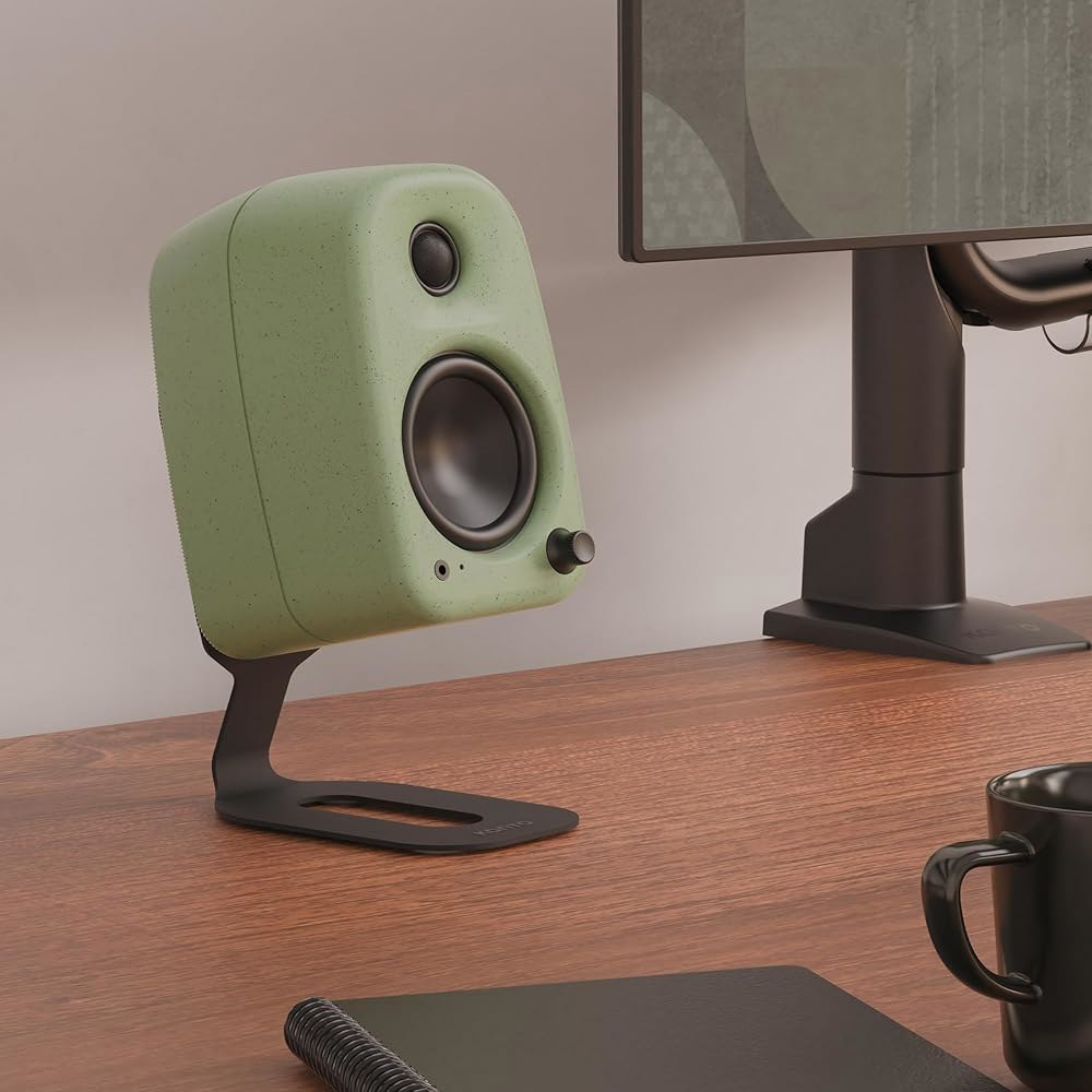 블루투스 및 USB-C를 지원하는 칸토 UKI 100W 액티브 데스크톱 컴퓨터 스피커 | 인텔리전트 서브 통합 헤드폰 출력 페어링 세이지 Chalk - 상세 이미지 2