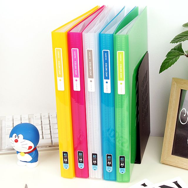 청운 Glossy Color Chip A4 40매 클리어화일 5개 - 메인 이미지