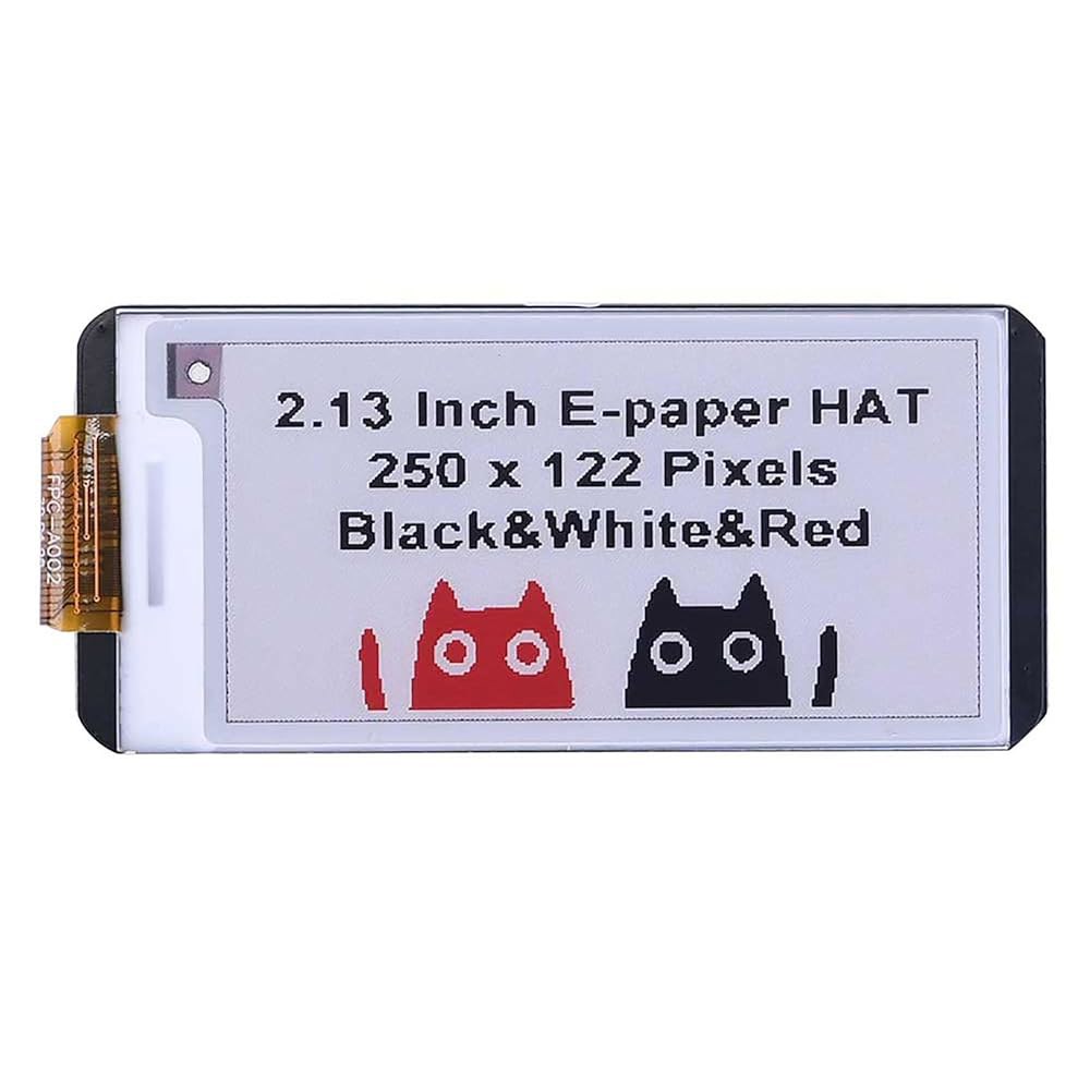 라즈베리 파이 / 젯슨 나노 아두이노 STM32 3색 레드 화이트 블랙 E-종이 화면 SPI 인터페이스 250x122 해상도용 2.13인치 E-잉크 디스플레이 모자 - 상품 이미지