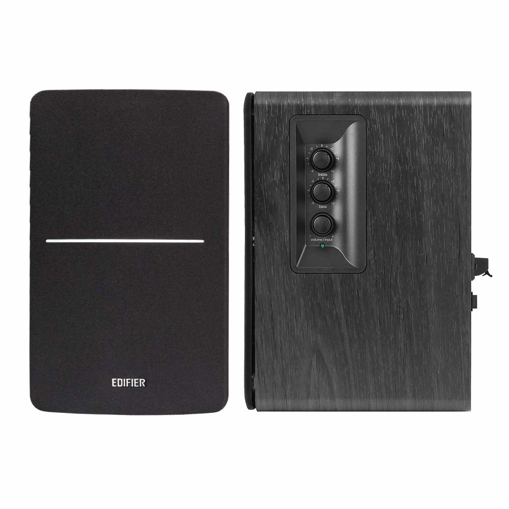 Edifier R1280DB 활성 블루투스 책장 스피커 - 광학 입력 2.0 무선 스튜디오 모니터 서브우퍼 라인 출력 시 42W RMS 블랙 wood - 상세 이미지 2