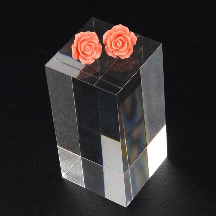 큐브아크릴진열대 투명 육각 전시상자 100mm 아크릴 큐브 장식 보관함 소품 진열 - 상품 이미지
