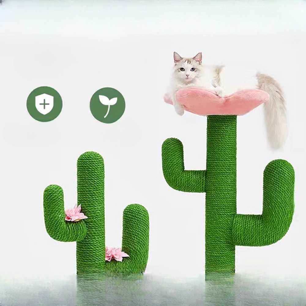 고양이 선인장 스크래쳐 귀여운 디자인 캣타워 기둥 선인장(45x45x105cm) - 상세 이미지 3