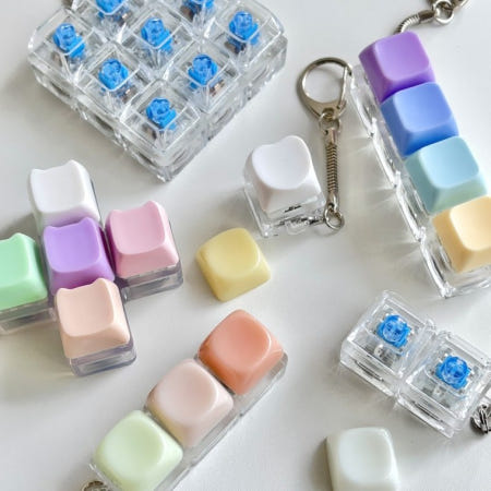 키캡키링 키보드 클리커 LED 딸깍이 만들기 DIY 1구 2구 3구 4구 5구 9구