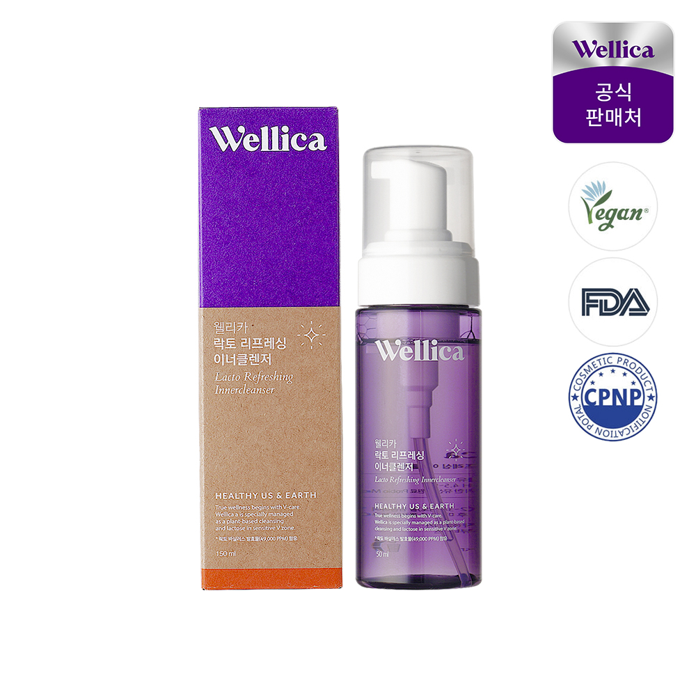 여성청결제 질세정제 Y존케어 저자극 비건 약산성 웰리카 150ml, 1개 제품 이미지