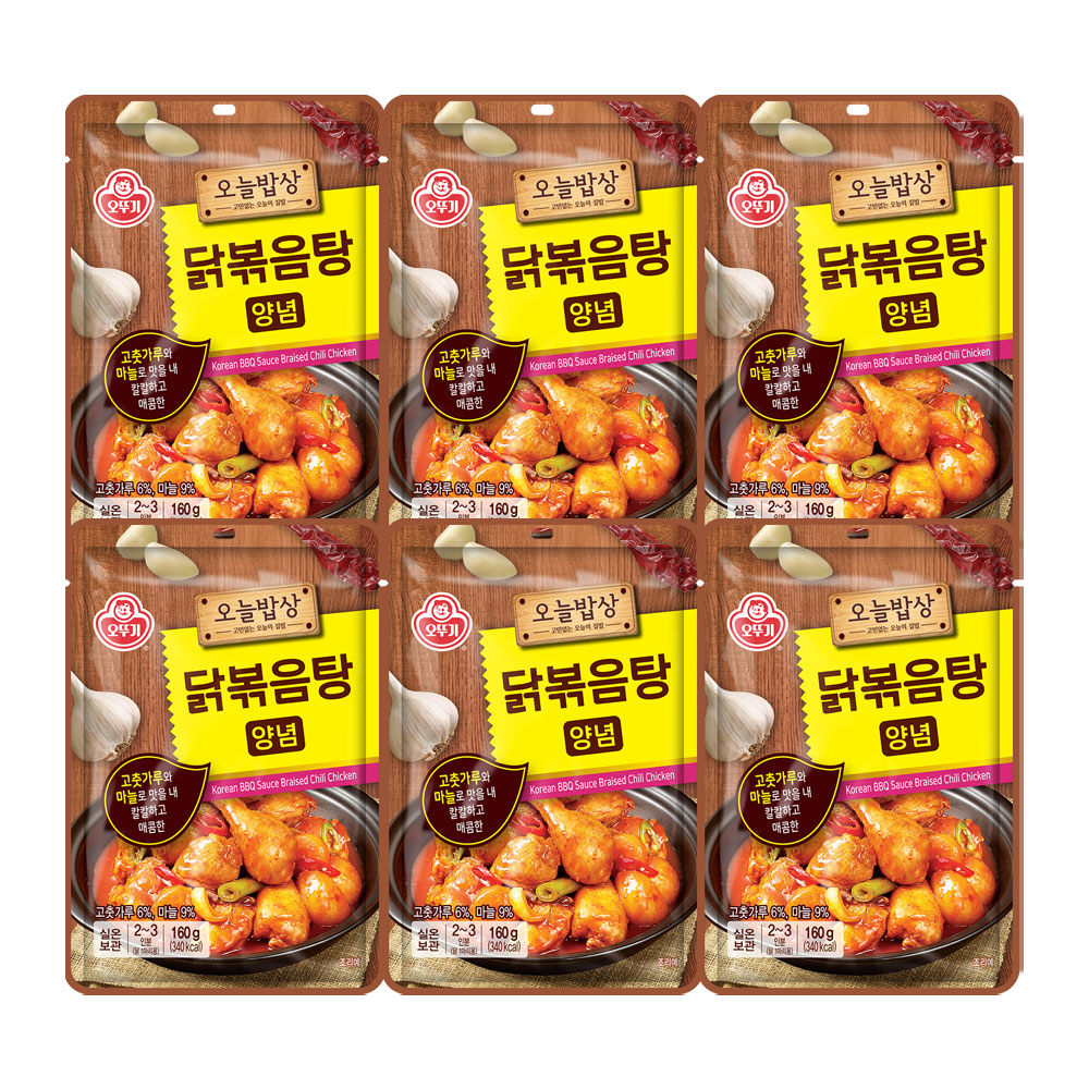 오뚜기 오늘밥상 닭볶음탕 양념 160g, 6개 - 상품 이미지