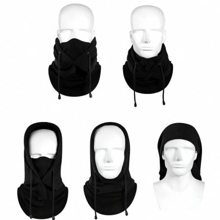 겨울 방한 후드넥 워머 목도리 두건 목걸이 스카프 찬 바람 목 감기 방 보온 방울 털