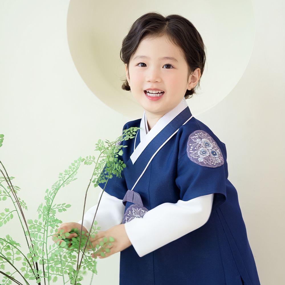 한예빔 HB80010 청운선비 남아 아동 한복 세트 어린이집 설날 추석빔 네이비 - 상세 이미지 2