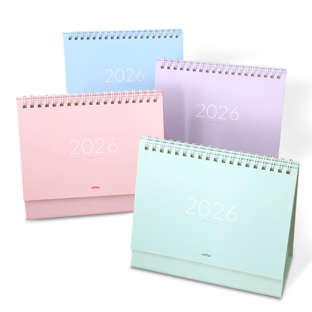 2026 봉주르 탁상 달력 (4개) - 상품 이미지