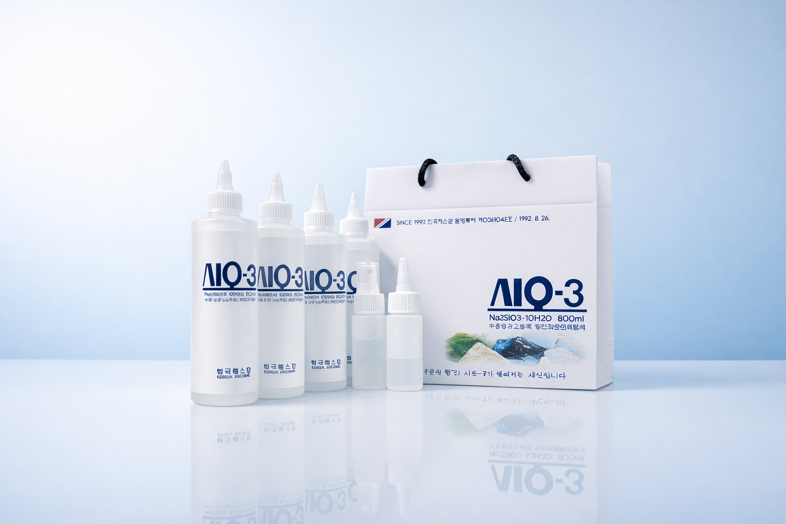 시오3 시오쓰리 국산 오리지널 수용성 규소수 Sio3 1박스 (200ml x 4병) - 상품 이미지