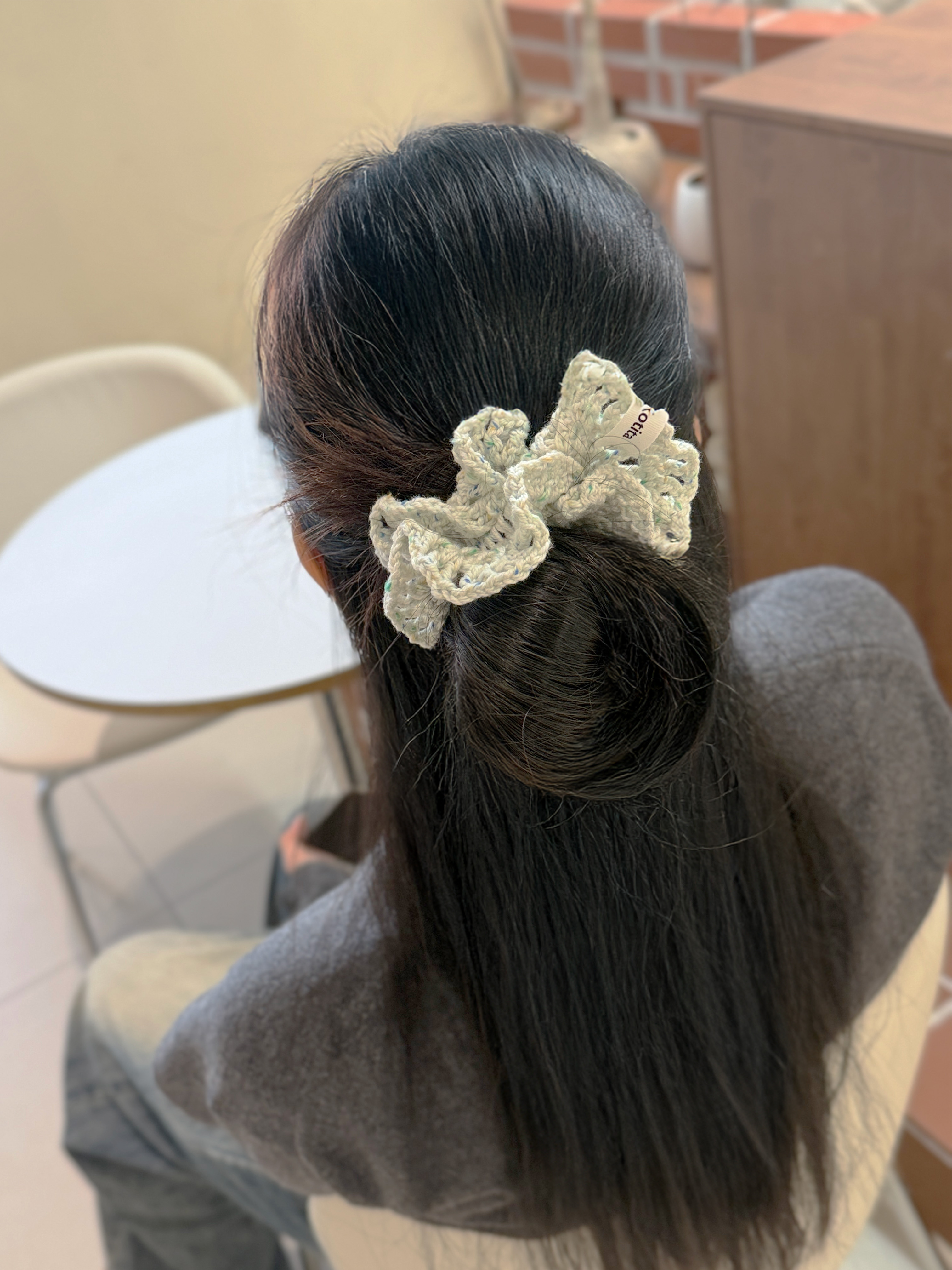 [코바늘 DIY 영상포함] 에브리데이 스크런치 - 초보 머리끈뜨기 헤어밴드 곱창끈 만들기 - 상세 이미지 4