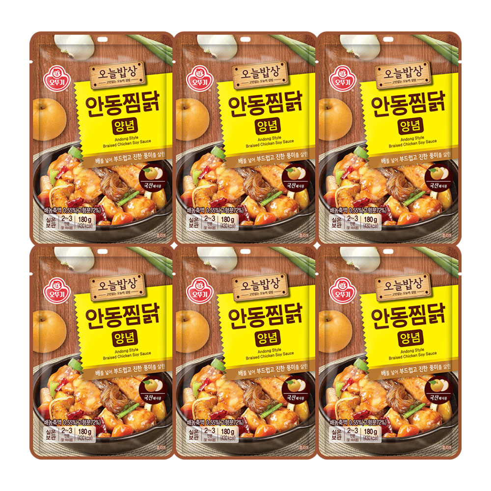 오뚜기 오늘밥상 안동찜닭 양념 180g, 6개 - 상품 이미지