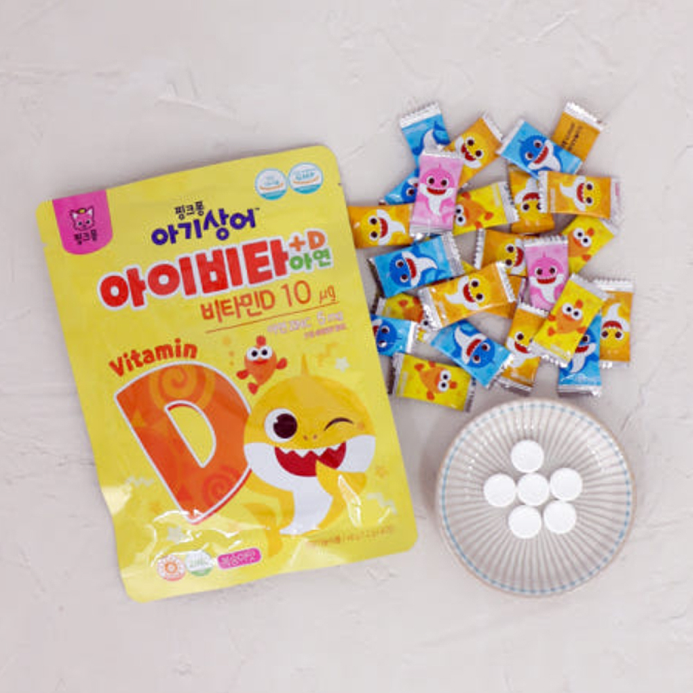 핑크퐁 아기상어 아이비타D+아연 40정 (10개) - 상세 이미지 2