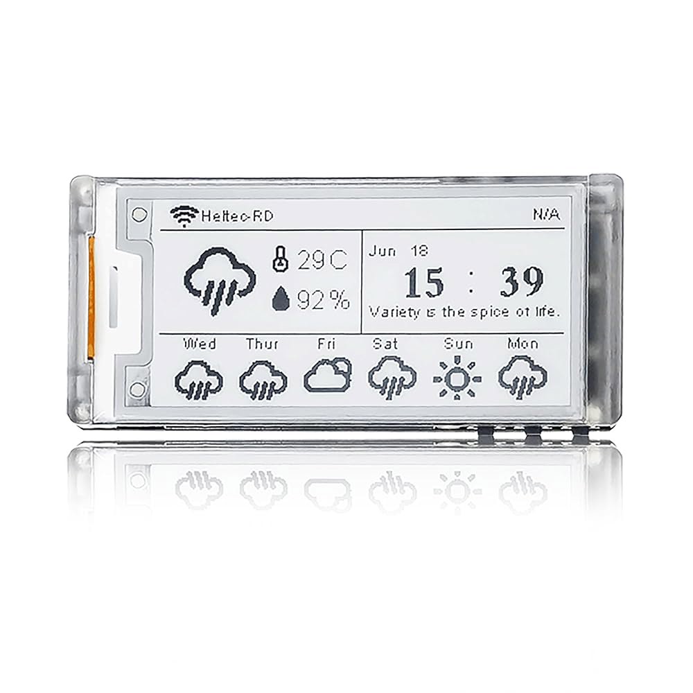 헬텍 메쉬타스틱 LoRa ESP32 SX1262 전자 종이 모니터 개발 키트 2.13인치 잉크 디스플레이 화면 WiFi 블루투스 블랙 화이트 가격표 IoT 호환 (902-928MH - 상품 이미지