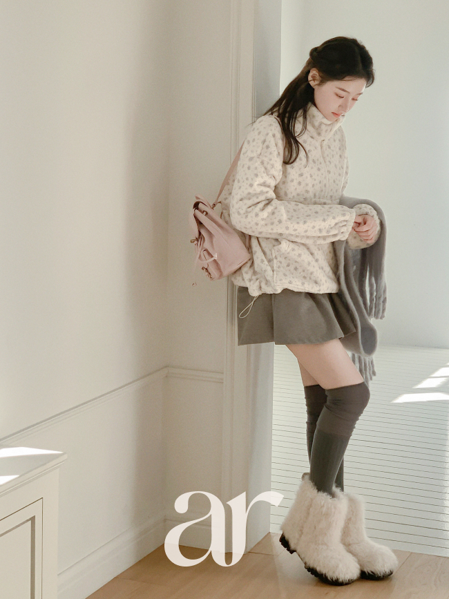 울 미니 벌룬 포켓 뒷밴딩 스커트 sk7601 이미지 4
