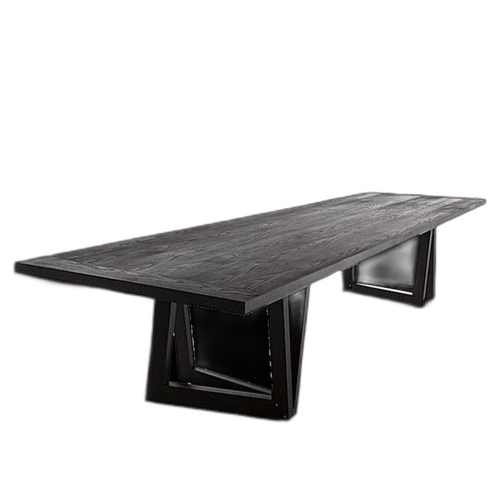 우드슬랩 테이블 대형 원목 북유럽 사각 블랙 식탁 A형 120x60x75cm - 상세 이미지 5