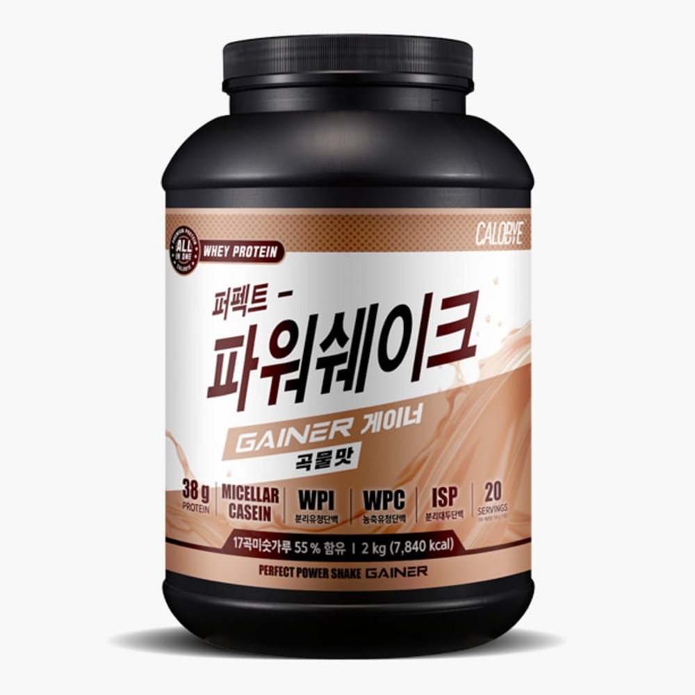 칼로바이 퍼펙트 파워쉐이크 게이너 곡물맛 2kg 프로틴 단백질