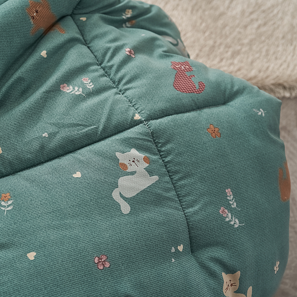 나라데코 냥이 고양이 어린이 마이크로 먼지없는 키즈 차렵 이불 SS 이미지 7