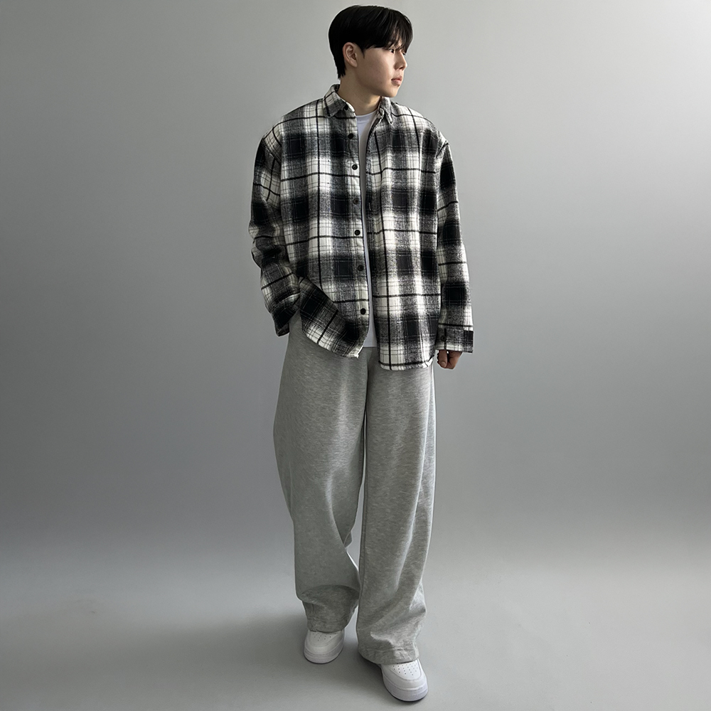 기모남방 남자체크셔츠 남자겨울남방 이미지 4