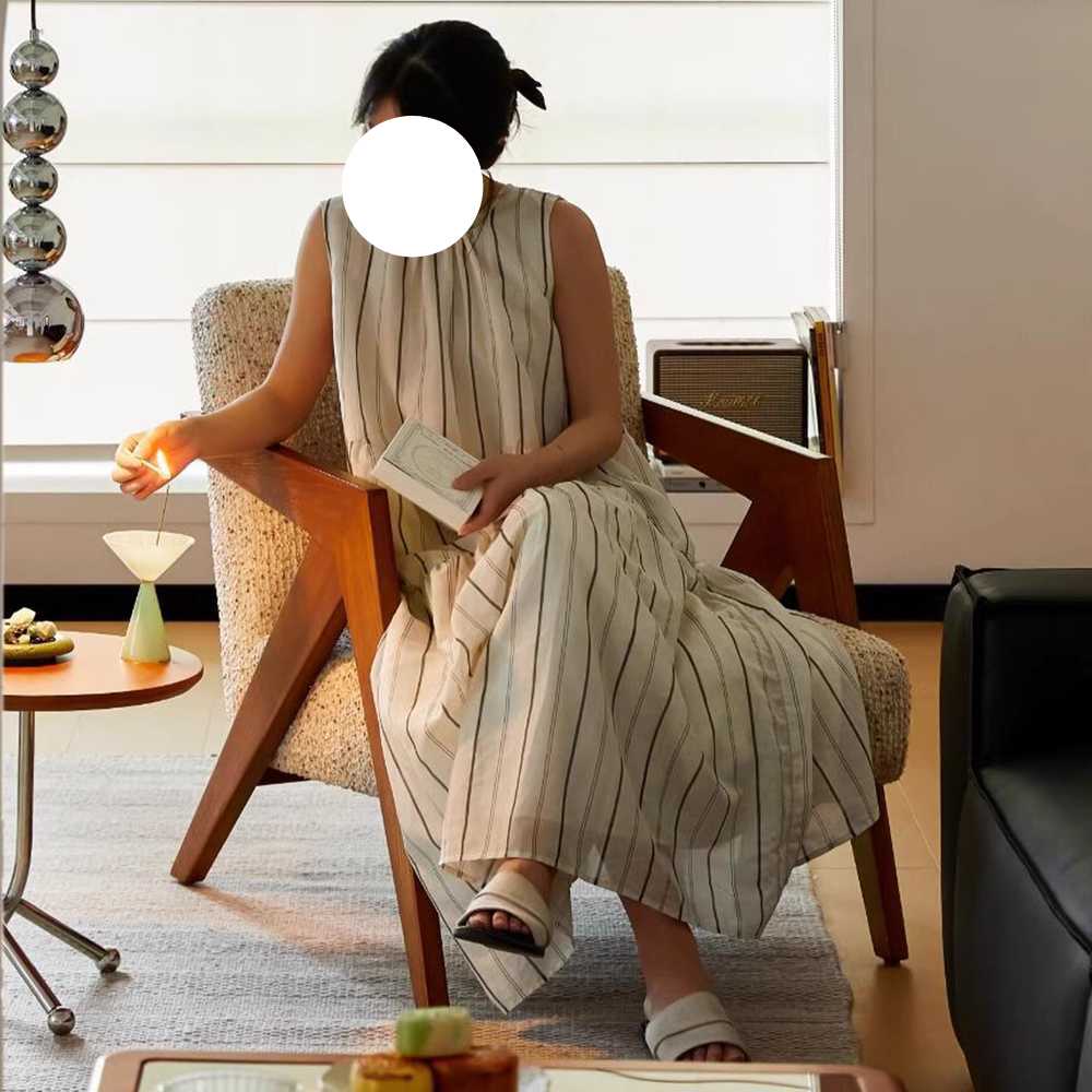 카페의자 원목 라운지 안락체어 1인용 인테리어용 A형 - 상세 이미지 5