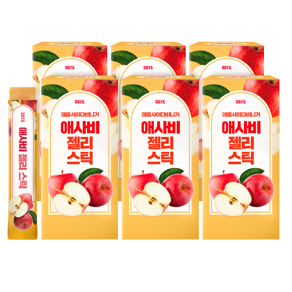 데이앤 애사비 애플 사이다 비니거 사과 식초 젤리 300g, 6개 - 상품 이미지
