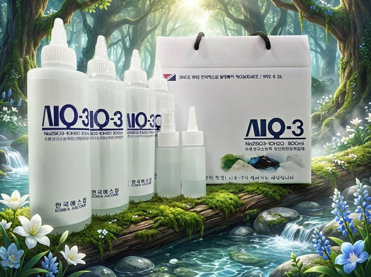 시오3 시오쓰리 국산 오리지널 수용성 규소수 Sio3 1박스 (200ml x 4병) - 상세 이미지 3