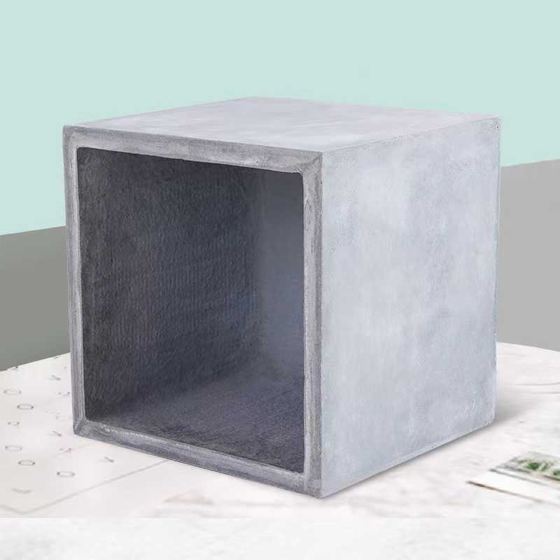 정사각화분 대형 시멘트 조경 관공서 분갈이용 화단 화이트 53x53x53cm - 상품 이미지