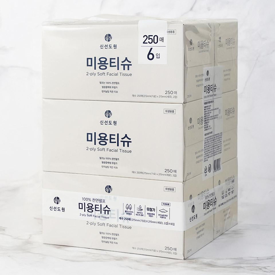 메가마트 신선도원 미용티슈 250매x6입x4세트 - 상세 이미지 2
