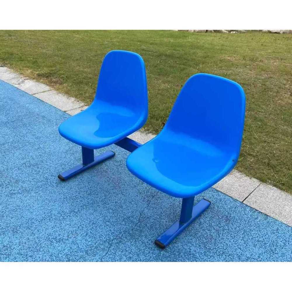 플라스틱 벤치 야외 학교 좌석 사무실 관람석 롱벤치 2인석 / 무광 블랙 - 상품 이미지