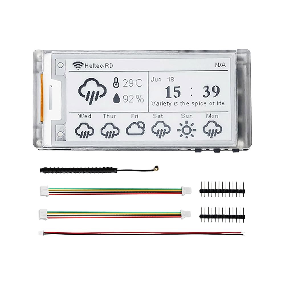 메시타스틱 2.13인치 블랙 화이트 E-Ink 스마트 디스플레이 SX1262 로라 칩 ESP32-S3R8 IoT 개발 키트 902-928MHz, BLE WiFi 지원 Arduino - 상품 이미지