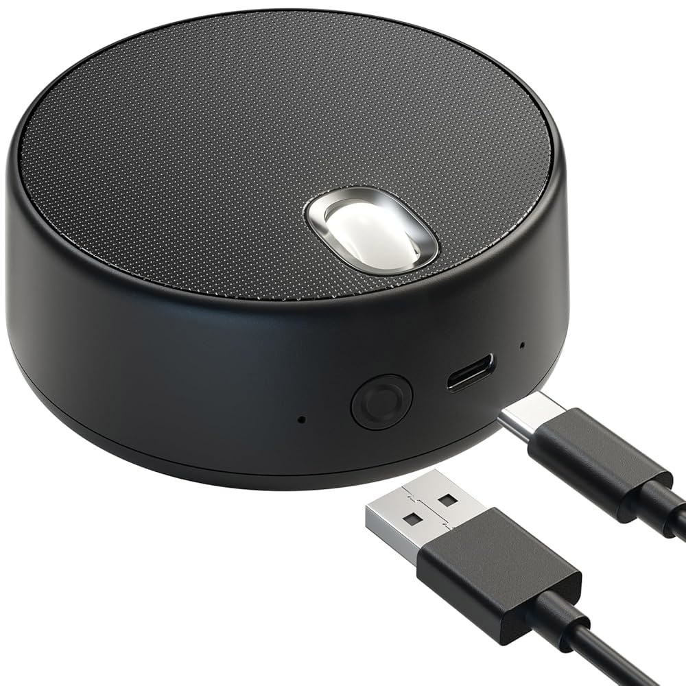 마이크가 있는 ROFALL USB 컴퓨터 스피커, PC 노트북 2가지 사운드 모드, 핸즈프리 향상된 음성 픽업, 개인 통화 및 홈 오피스 회의용 Zoom과 호환 가능 - 상품 이미지