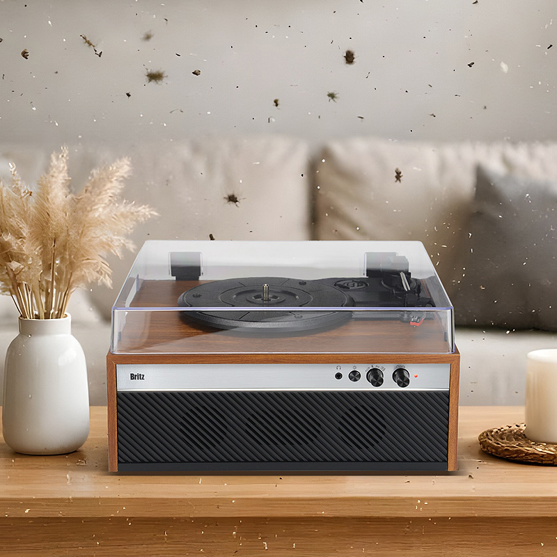 브리츠 턴테이블 LP판 레코드 플레이어 양방향 블루투스 스피커 BZ-AP40BT 우드 제품 이미지