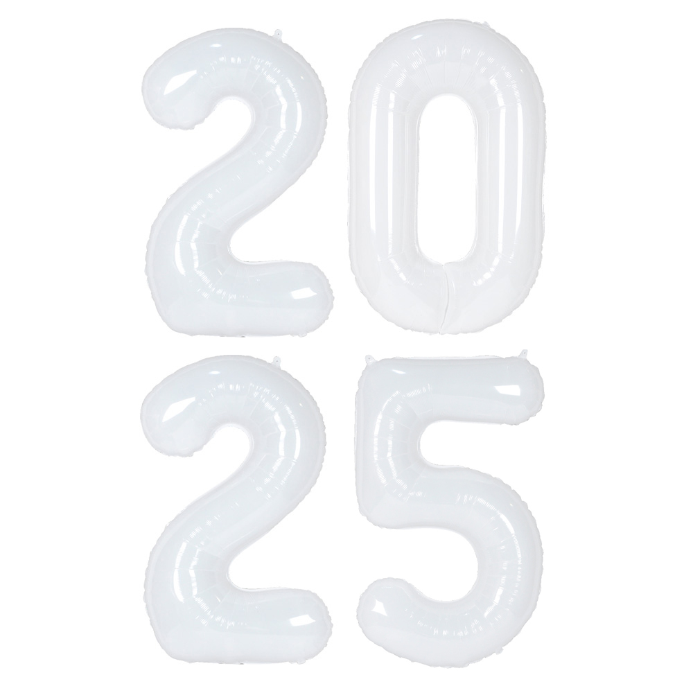 숫자은박풍선(대)화이트2025패키지 - 상품 이미지