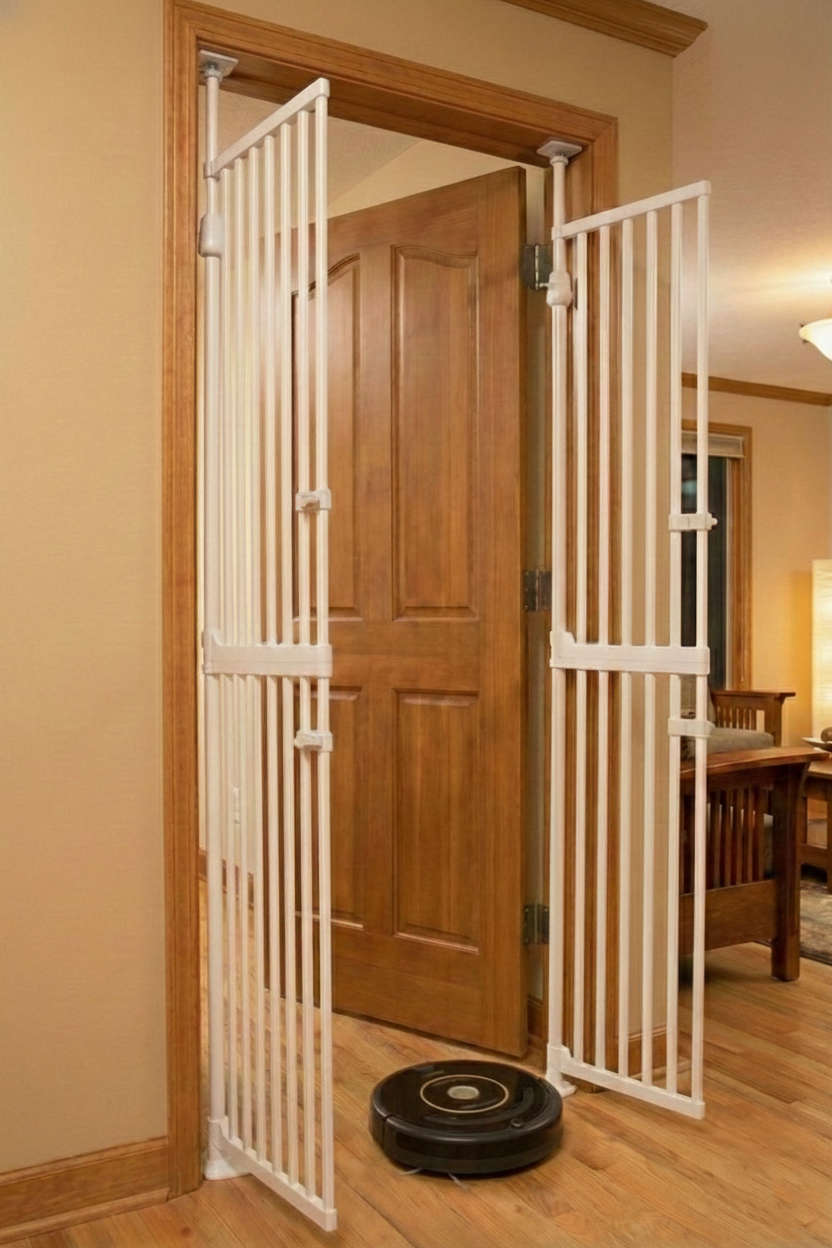 아토주 하이맥스 1.85m 대형 고양이 방묘문 현관 안전문 펜스 울타리 양문형 강아지